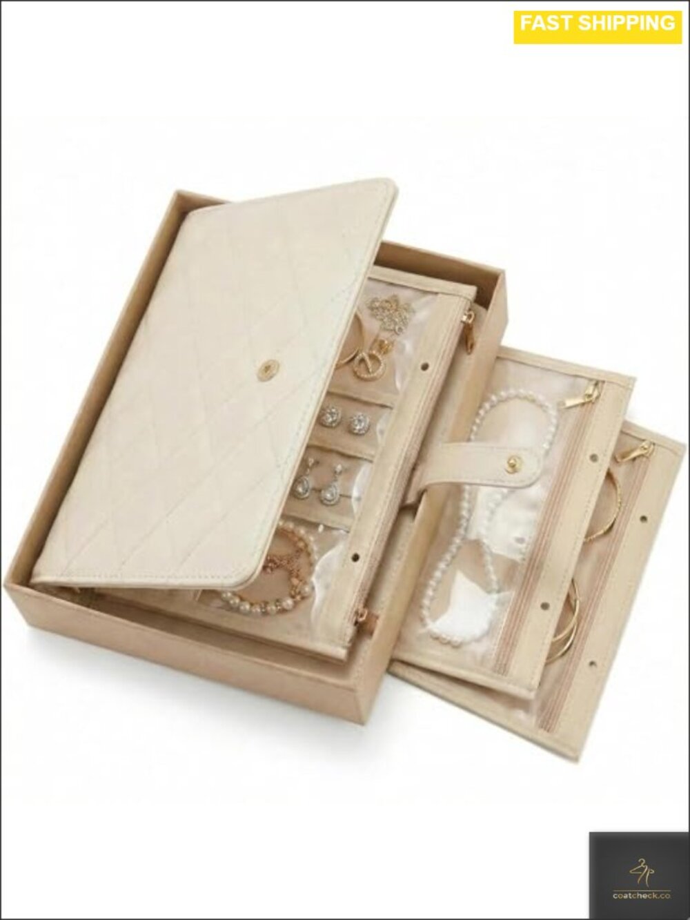 Anti Tarnish Travel Jewelry Organizer Book Small Jewelry Case Earring Necklace